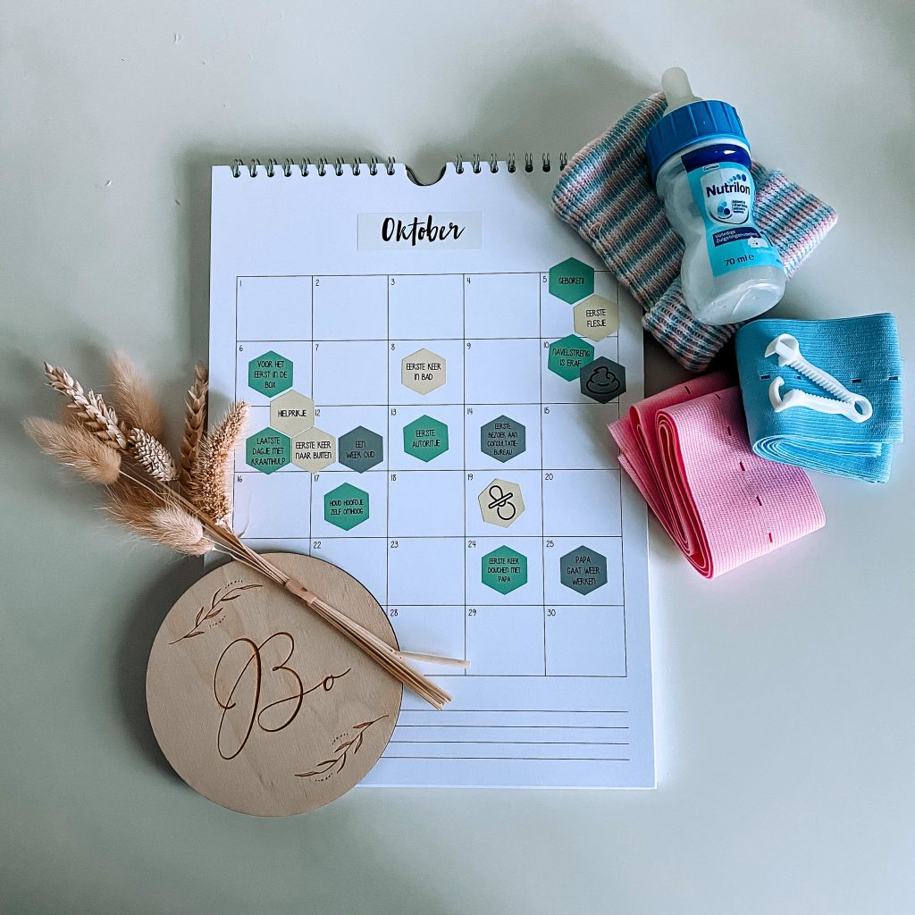 Babydagboek kalender